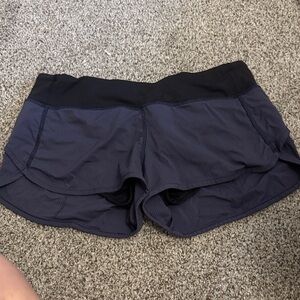 lululemon athletica Black and Dark Gray Athletic Shorts
